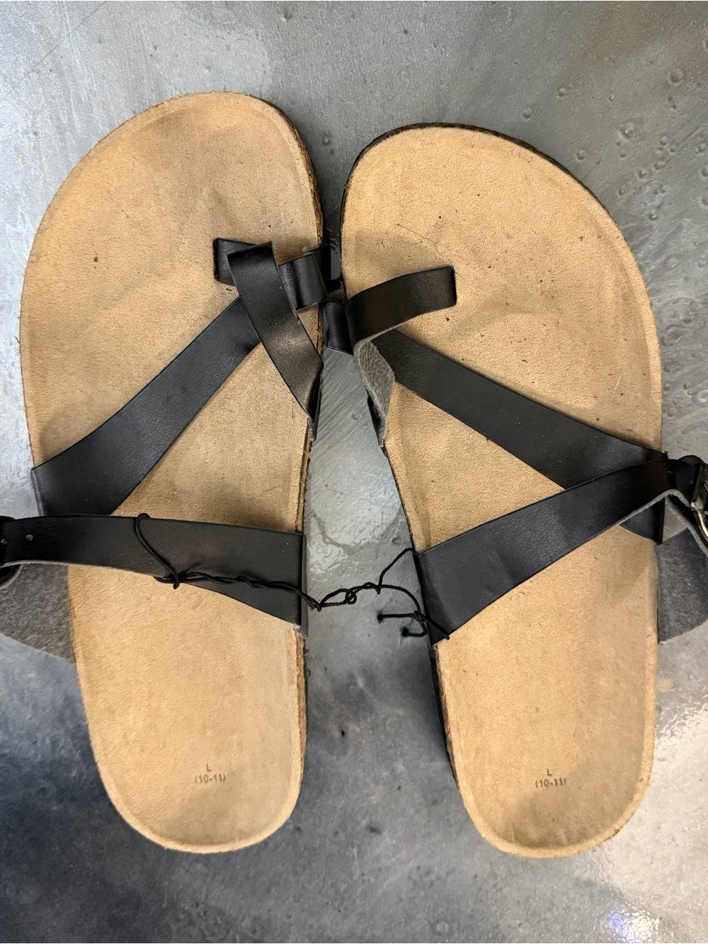 Women’s  Black Strappy Leather Sandals